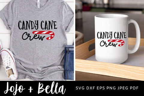 Candy Cane Crew SVG, Christmas Shirt SVG, Funny Christmas Quote Svg, Christmas Svg Files For Cricut, Sublimation, Silhouette SVG Jojo&Bella 