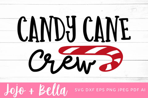 Candy Cane Crew SVG, Christmas Shirt SVG, Funny Christmas Quote Svg, Christmas Svg Files For Cricut, Sublimation, Silhouette SVG Jojo&Bella 