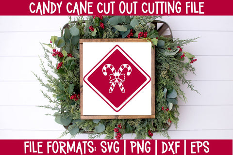 Candy Cane Cut Out SVG Cut File Design for Silhouette and Cricut SVG Digital Clipart Deals 