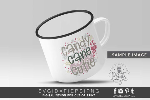 Candy Cane Cutie | Christmas cut file SVG TheBlackCatPrints 