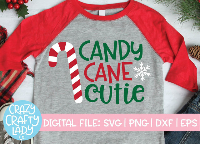 Candy Cane Cutie | Christmas SVG Cut File SVG Crazy Crafty Lady Co. 