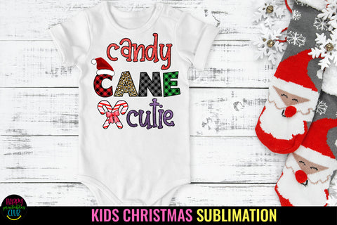 Candy Cane Cutie I Kids Christmas Sublimation I Baby PNG Sublimation Happy Printables Club 
