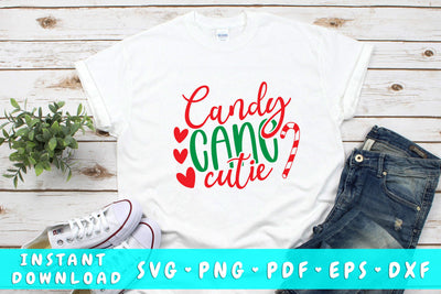 Candy Cane Cutie SVG, Christmas Quote SVG SVG HappyDesignStudio 