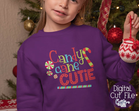 Candy Cane Cutie Svg - Christmas Svg - Kid's Christmas Svg SVG Crafty Mama Studios 