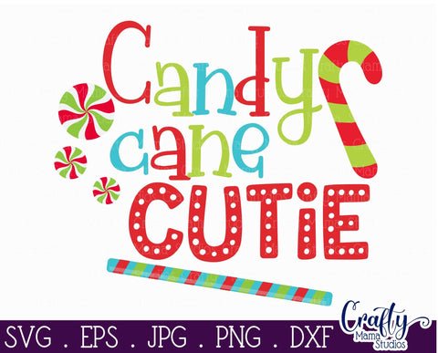 Candy Cane Cutie Svg - Christmas Svg - Kid's Christmas Svg SVG Crafty Mama Studios 