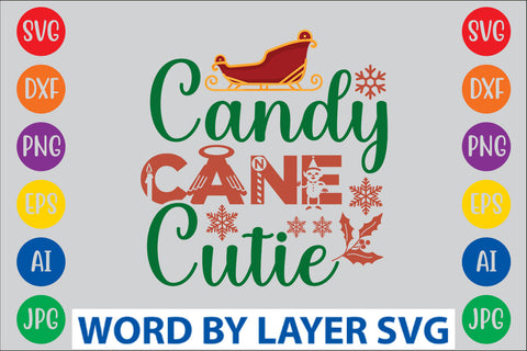 Candy Cane Cutie SVG Design SVG Rafiqul20606 