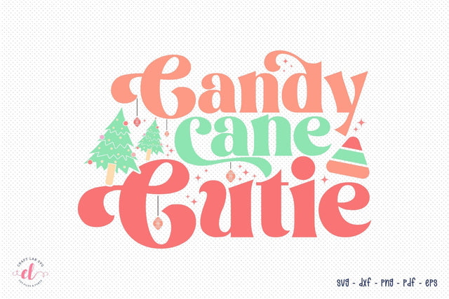 Candy Cane Cutie SVG | Retro Christmas SVG SVG CraftLabSVG 