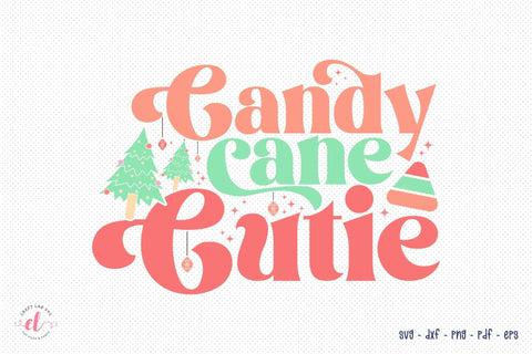 Candy Cane Cutie SVG | Retro Christmas SVG SVG CraftLabSVG 