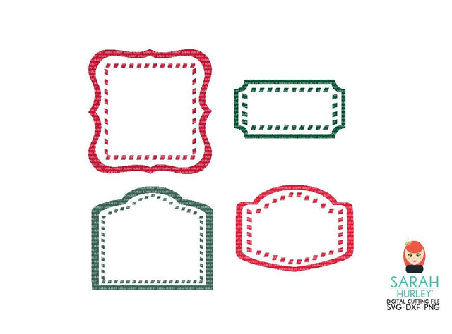 Candy Cane Labels SVG Sarah Hurley 