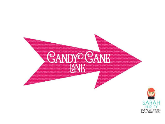 Candy Cane Lane Arrow SVG Sarah Hurley 