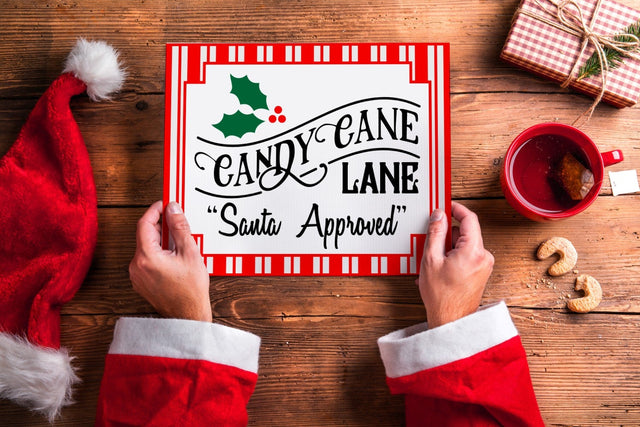 Candy Cane Lane Sign SVG SVG Risa Rocks It 