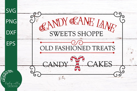 Candy Cane Lane SVG-Christmas SVG - So Fontsy