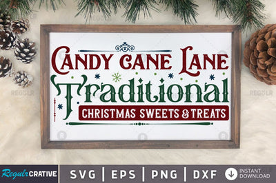 Candy cane lane traditional christmas sweets & treats SVG SVG Regulrcrative 