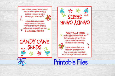 Candy Cane Seeds Bag Topper 3D Paper Family Creations 