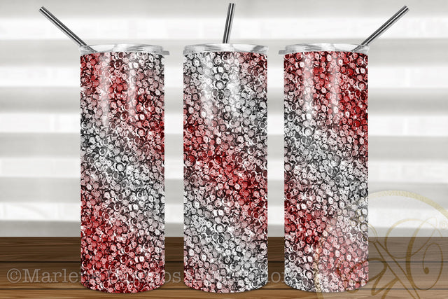 Candy Cane Sequins Skinny Tumbler Sublimation /Christmas Sublimation Marlene Campos 