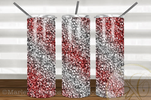 Candy Cane Sequins Skinny Tumbler Sublimation /Christmas Sublimation Marlene Campos 
