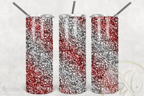 Candy Cane Sequins Skinny Tumbler Sublimation /Christmas Sublimation Marlene Campos 