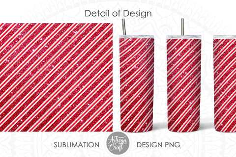Candy cane stripe, 20 oz Tumbler sublimation SVG Artisan Craft SVG 