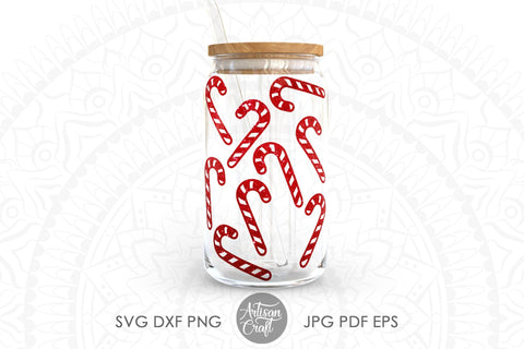 Candy cane SVG, Christmas Candy Can SVG Artisan Craft SVG 