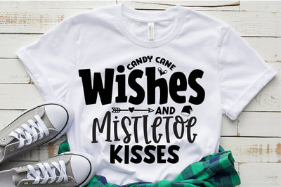 Candy Cane Wishes and Mistletoe Kisses SVG nirmal108roy 