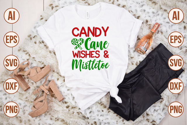 Candy Cane Wishes & Mistletoe svg SVG shah alam 
