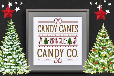 Candy canes kringle candy co. SVG SVG DESIGNISTIC 
