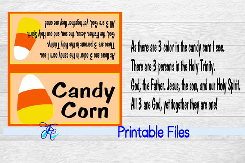 Candy Corn Bag Topper 3D Paper Family Creations 