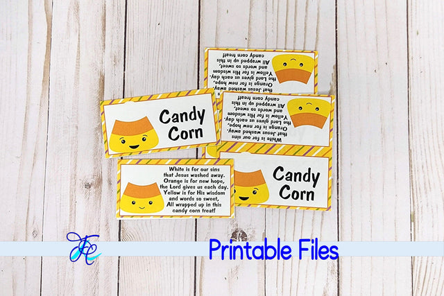 Candy Corn Bag Topper 3D Paper Family Creations 
