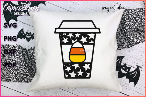 Candy Corn Coffee Cup SVG Bundle SVG Emma Dawn Designs 