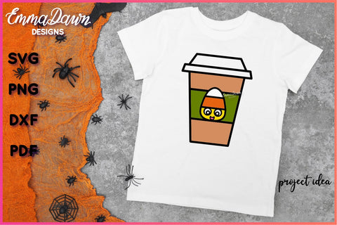 Candy Corn Coffee Cup SVG Bundle SVG Emma Dawn Designs 