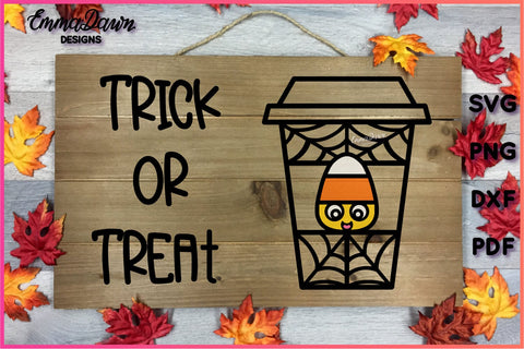 Candy Corn Coffee Cup SVG Bundle SVG Emma Dawn Designs 