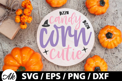 Candy corn cutie Round Sign SVG SVG akazaddesign 
