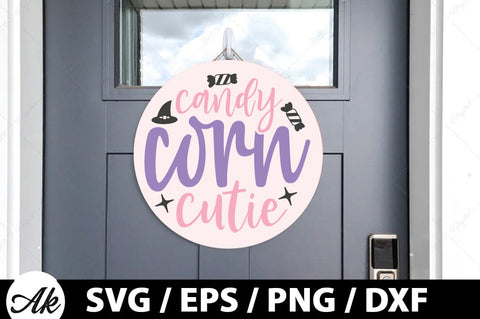 Candy corn cutie Round Sign SVG SVG akazaddesign 