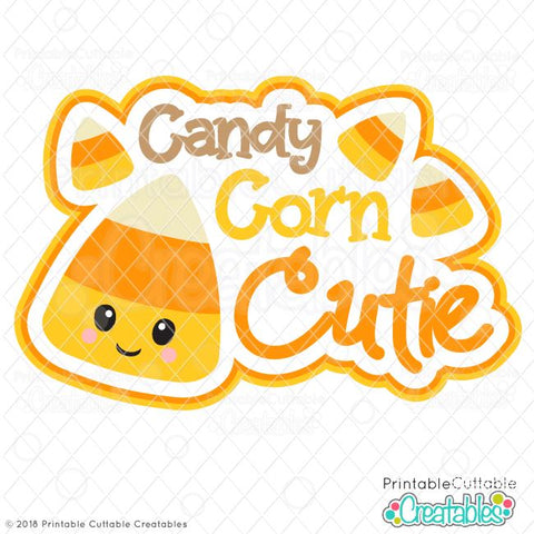 Candy Corn Cutie SVG Printable Cuttable Creatables 