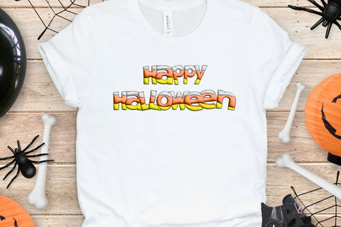 Candy Corn Doodle Letters PNG, Halloween Alpha Bundle Sublimation Crafty Mama Studios 
