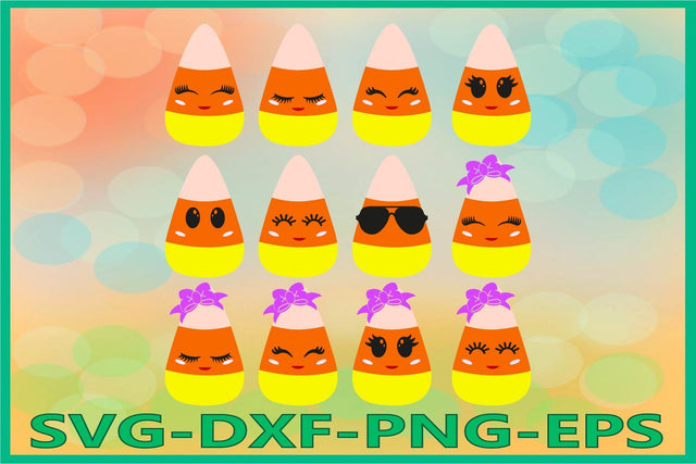 Candy Corn face SVG, Halloween Candy SVG AlexSVGStudio 