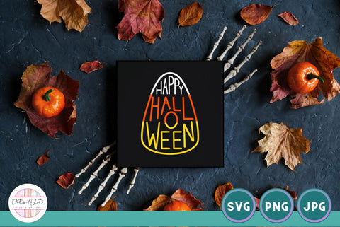 Candy Corn Happy Halloween SVG Cut File SVG Dots-A-Lot 