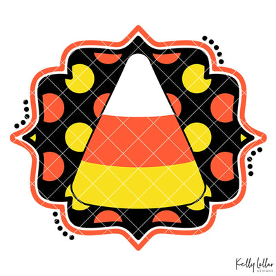 Candy Corn Monogram Frames SVG Kelly Lollar Designs 