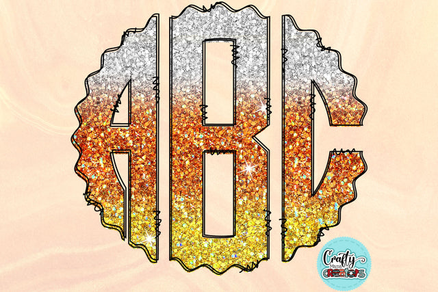 Candy Corn Monogram PNG, Halloween Alphabet Doodle Set Sublimation Crafty Mama Studios 