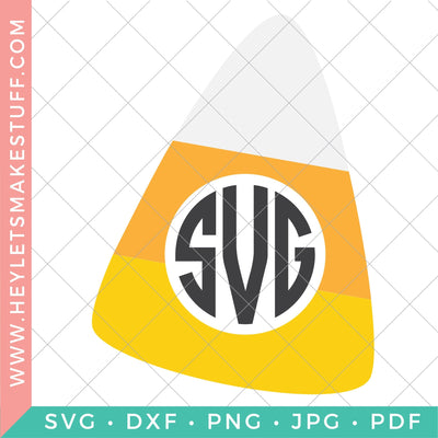 Candy Corn Monogram SVG Hey Let's Make Stuff 