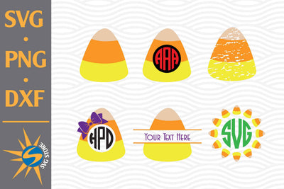 Candy Corn Monogram SVG, PNG, DXF Digital Files Include SVG SVGStoreShop 