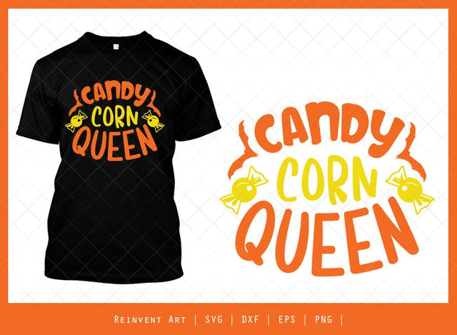 Candy Corn Queen SVG Cut File | Halloween T-shirt Design SVG Reinvent Art 