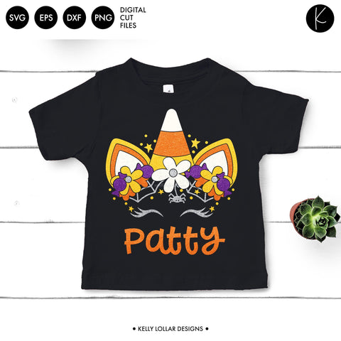 Candy Corn Unicorn SVG Kelly Lollar Designs 