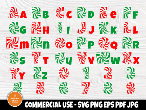 Candy font SVG, Candy alphabet Svg, Letters Svg SVG TonisArtStudio 