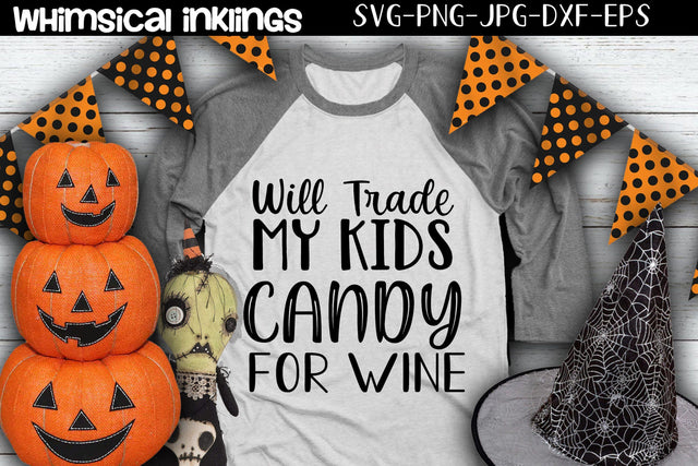 Candy For Wine-Halloween SVG SVG Whimsical Inklings 