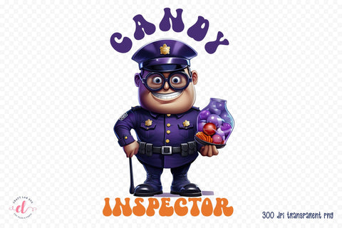 Candy Inspector, Halloween PNG Sublimation Sublimation CraftLabSVG 