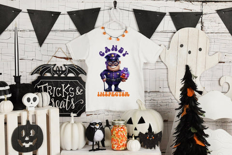 Candy Inspector, Halloween PNG Sublimation Sublimation CraftLabSVG 