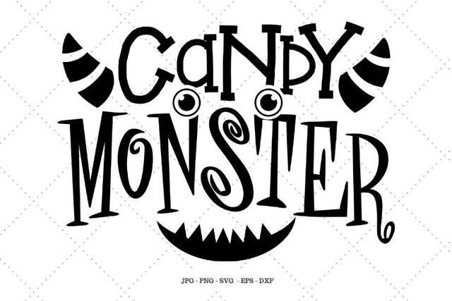 Candy Monster, Kids Halloween Svg, Boy Halloween Shirt, Creepy Cute, Halloween Decoration, Holiday Clipart, Cute Monster SVG SVG Digital Designer 