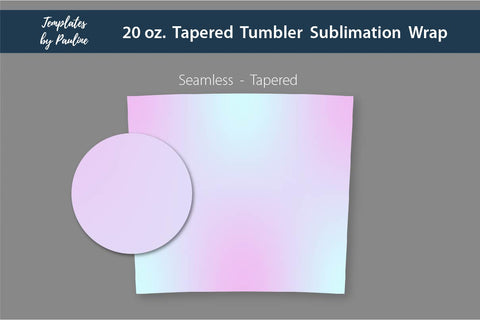 Candy Pink Ombre Seamless 20 oz Skinny Tumbler Sublimation Wrap PNG Sublimation Templates by Pauline 
