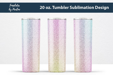 Candy Pink Yellow Blue Glitter Seamless Sublimation Tumbler Wrap Sublimation Templates by Pauline 